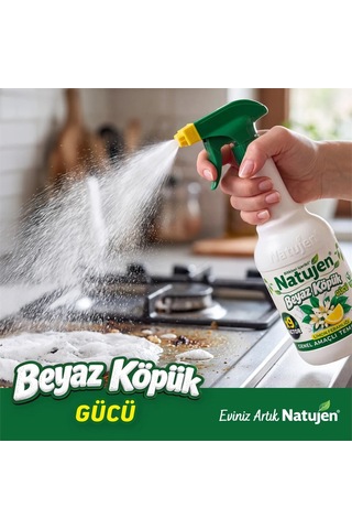 Natujen Genel Amaçlı Temizleyici Beyaz Köpük Gücü Limon Ferahlığı X9 Factor 2x1000 Ml. 2'li Set