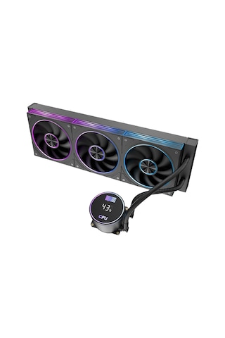 Dragos Frostbite V2 Dijital Isı Göstergeli Argb 360mm Siyah İşlemci Sıvı Soğutucu