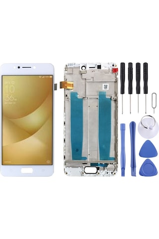 Cbtx Asus Zenfone 4 Max Zc520kl X00hd Digitizer Uyumlu Lcd Ekran Çerçeveli Tam Montaj Beyaz