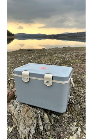 18 Lt Taşınabilir Soğutucu Kamp Dolabı Gri