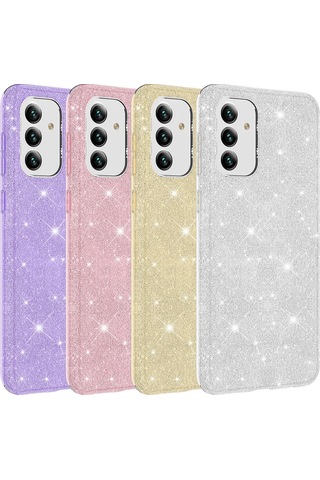 Samsung Galaxy Uyumlu A04s Kılıf Zore Parıltılı Simli Shining Silikon
