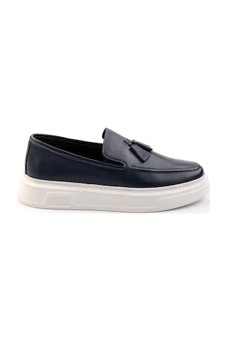 Bambi Lacivert Leather Erkek Loafer Ayakkabı E01080107603 Lacivert