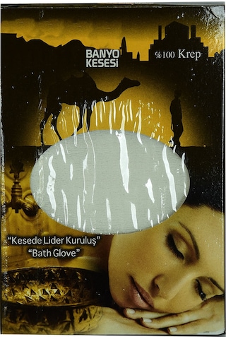 LokmanAvm Yüzde 100 Krep Yüz ve Vücut Kesesi 17 x 24 CM