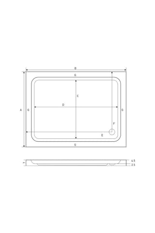 Shower 70X100 Dikdörtgen Flat Duş Teknesi