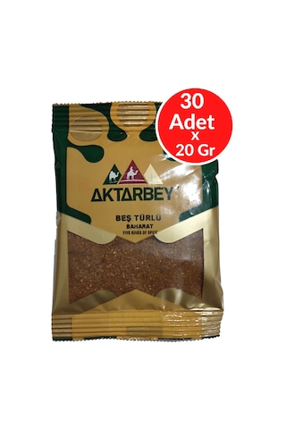 Aktarbey Beş Türlü Baharat Kutu 30 x 20 G