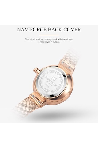 Mavi Naviforce Kadınlar Lüks Gül Altın Kol Saati Bayanlar Moda Sainless Çelik Analog Kuvars Saatler
