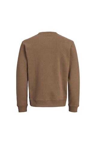 Jack & Jones Erkek Gögüs Baskili Bisiklet Yaka Sweatshirt - Aero - 12298492 Kahverengi