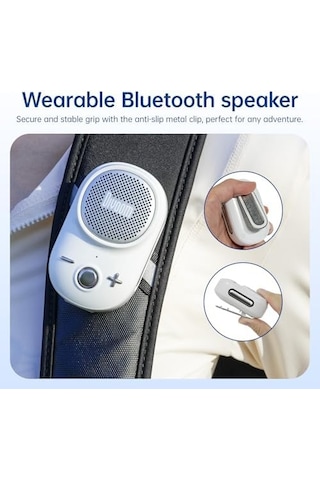 Divoom Itour-s Giyilebilir Bluetooth Hoparlör, Ip67 Su Geçirmez Toz Geçirmez, Taşınabilir Küçük Klipsli Bluetooth Hoparlör, 10h Çalma Süresi, Mutfak, İş, Seyahat, Bisiklet, Golf, Havuz, Baba