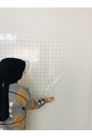 Kareli Şeffaf Tahta Akıllı Kağıt Tahta Yazı Tahtası 120X100 Cm Ka
