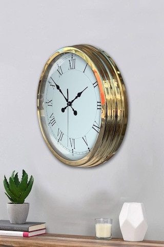 Zentime 40 Cm Gold Lüks Dekoratif Duvar Saati çok Renkli
