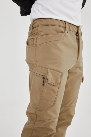 Camp Scoutland Camp591 Outdoor Softshell Su Ve Rüzgara Dayanıklı içi Polarlı Kışlık Erkek Bej Taktik Pantolon