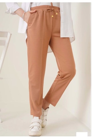 Modaserdem Tam Kalıp Basic Eşofman Pantolon - Kahverengi Kahverengi