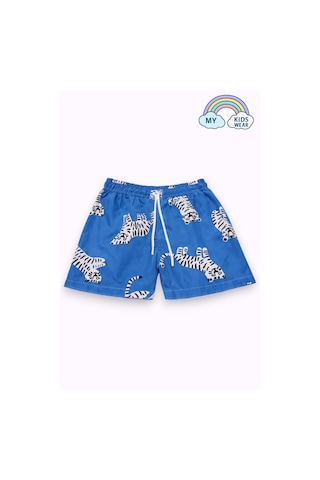 My Kids Wear Erkek Çocuk Degrade Desenli Deniz Şortu 2 Li Set 3-16 Yaş 12423 Beyaz - Kırmızı