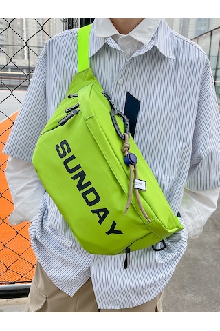 Günlük Çapraz Askılı Omuz Çantası - Beyaz