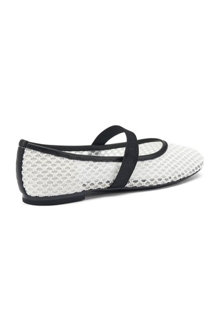 Avorio Babet Kadın 69x5 Frau Zanza Mesh Ballet Flats Avorio Beyaz - Siyah