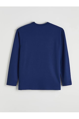 Lc Waikiki Lacivert Bisiklet Yaka Baskılı Erkek Sweatshirt