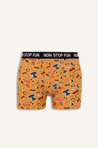 Defacto Pamuklu Regular Fıt Desenli 3lü Boxer B4782ax26auyl157 Sarı-yl157