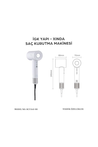 İgk Yapı Xında Saç Kurutma Makinesi Rcy160-88