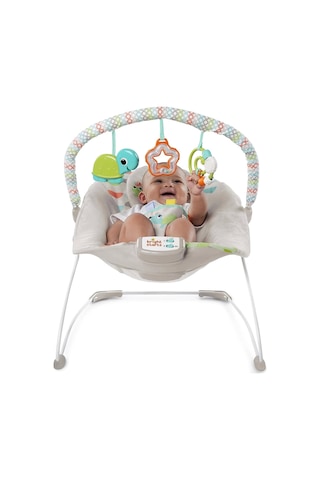 Bright Starts Ana Kucağı Yatıştırıcı Titreşimler Bebek Koltuğu, Çıkarılabilir Oyuncak Barı, 0-6 Ay, 9 Kg'a Kadar Mutlu Safari