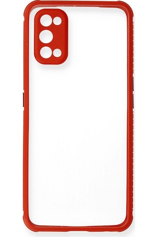 Cosmotex Newface Realme 7 Pro Kılıf Miami Şeffaf Silikon - Kırmızı