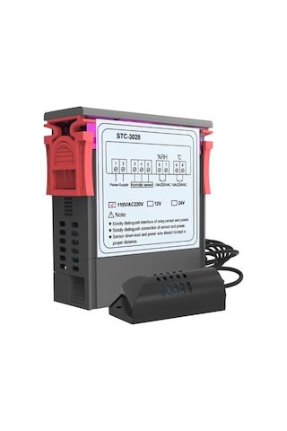 Stc-3028 Dijital Sıcaklık Nem Ölçer 220V 10A Termostat Kuluçka