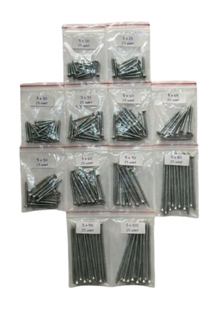 5 Mm Profesyonel Sunta Vida Seti 5x20 5x25 5x30 5x35 5x40 5x45 5x50 5x60 5x70 5x80 5x90 5x100