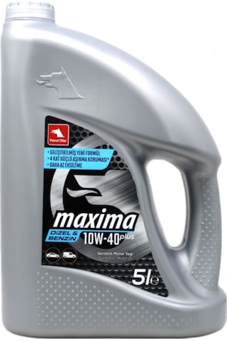 Petrol Ofisi Maxima 10W-40 Plus Sentetik Motor Yağı 5 L Petrol Ofisi Maxima 10W-40 Plus Sentetik Motor Yağı 5 L