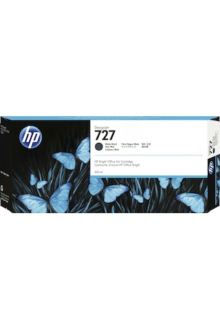 HP 727 C1Q12A 300 ml Mat Siyah DesignJet Mürekkep Kartuşu