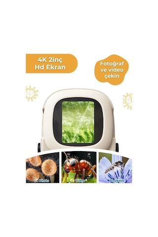 2si 1 Arada Dijital Mikroskop Seti 40x 1000x Yakınlaştırmalı, Hd Ekranlı Stem Kiti