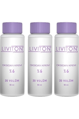 Liviton 20 Volume %6 Oksidan Krem 3 x 60 ML