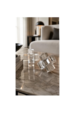Kristal Küp 2 Li Set Şeffaf Modern Dekoratif Obje Kristal Küp 2 Li Set Şeffaf Modern Dekoratif Obje