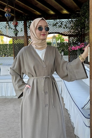 Rabia Şamlı Nazenin Kot Tencel Kap Vizon Normal