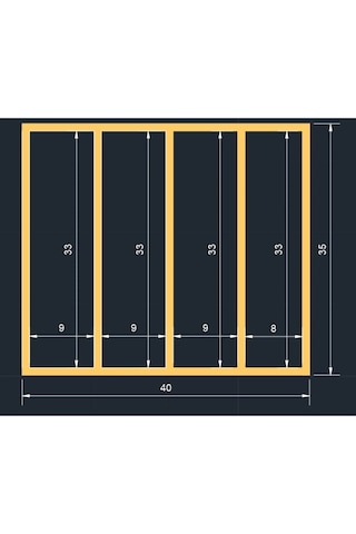 40x35 Cm Ahşap Kaşıklık Çekmece İçi Kepçe Maşa Ve Servis Gereçleri Düzenleyici Organizer Doğal Ahşap