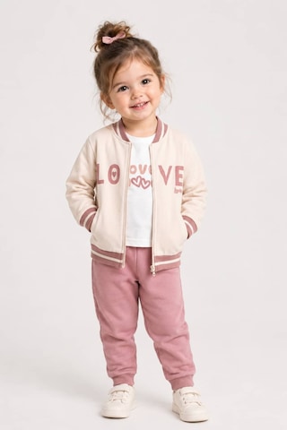 Sani Kids Sani Love 3'lü Eşofman Takımı - Krem Pembe Pudra