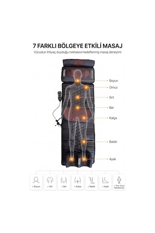Tam Vücut Masaj Yatağı Boyun, Sırt, Bel, Bacak Ve Ayaklar İçin Profesyonel Masaj Deneyimi Kahverengi