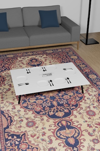 Katlanır Yer Sofrası Hamur Açma Masası Beyaz 60x90