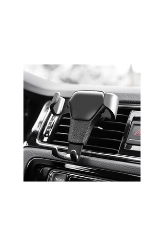 Dianziye Araç Vantilya Telefon Tutucu, Tek Elle Kullanıma Uygun Kütle Mekanizması, Kaymazsız, Şarj Portu Erişimi Sağlar, Siyah Siyah