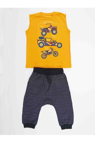 Denokids Mshb&g Motocross Erkek Çocuk T-shirt Baggy Kapri Takım Çok Renkli