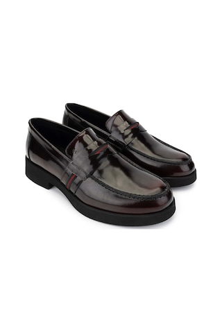Tamer Tanca Erkek Hakiki Deri Bordo Loafer Ayakkabı 987 122k Erk Ayk Y24 Bordo Acma Bordo