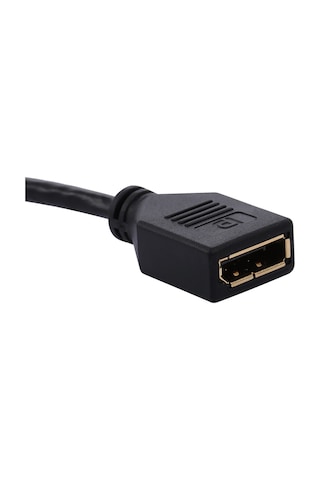 Jeehugo Mini Dp Erkek'den Dp Dişiye 4k 30cm Siyah Konvertör Kablosu - Thunderbolt Desteği, 3d Ve Hızlı Aktarım, Mac/projektör Uyumlu