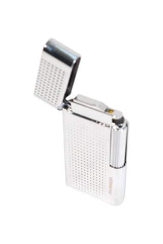 Parmida Soft Flame Gümüş İşlemeli Metal Puro Çakmağı - Tr9541