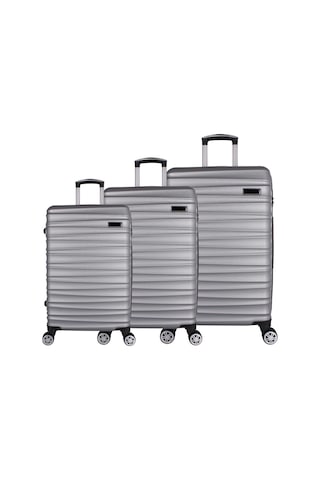 Bagacar Md Gri Abs Tekerlekli Valiz Seti