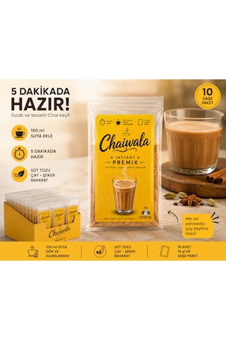 Bharat By Chaıwala Instant Premıx 5 Dk Da Hazır Masala Çayı - 14g 10 Paket