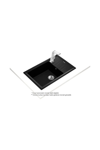 Teka Stone 60 S-TG 115330031 Granit Evye Metalik Siyah 78 x 51 CM