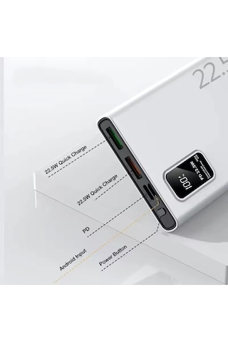 Tonex Pd-20 20000 Mah Pd 22.5w Hızlı Ekranlı Powerbank Siyah