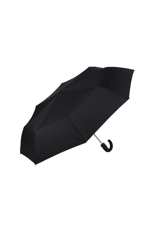 Zeus&Co. Siyah J Saplı Rüzgarda Kırılmayan Tam Otomatik Şemsiye (394574297) Siyah