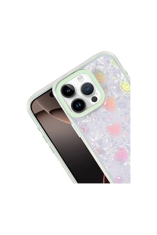 Storeşahin Apple Uyumlu iPhone 14 Lumi Desenli Kapak - Yeşil Shn0720