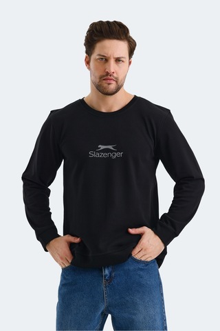 Slazenger Ortwın Erkek Siyah Sweatshirt Siyah