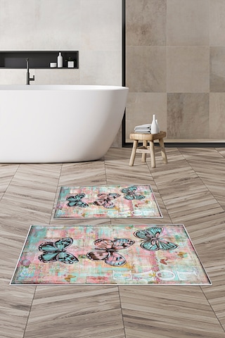 Alanur Trend Kaymaz Taban Dijital Banyo Takımı Kt417 Turkuaz