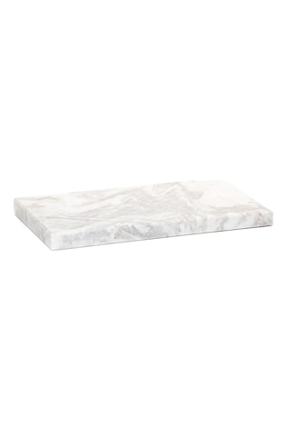 Dekoratif Sunumluk Gri Dalgalar Doğal Mermer Taş - 27x16 Cm